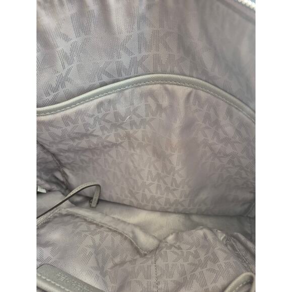 Michael Kors Jet Set Large Gray Saffiano Leather Tote Silver Trim 30F4STTT9L - Picture 10 of 10